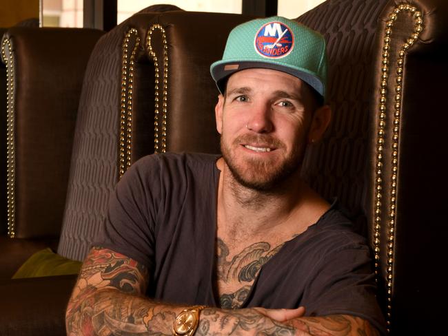 Retired footy champ and I'm a Celebrity star Dane Swan in town for a series of speaking engagements.  He is pictured at the Sebel Playford on North Terrace. Pic: Tricia Watkinson.