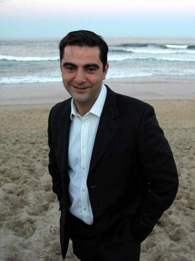 Michael Towke on the beach at Cronulla in Sydney.