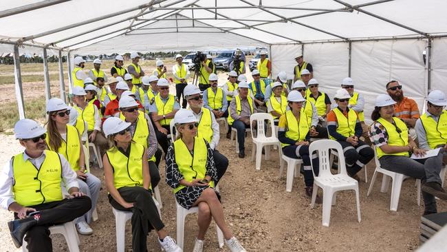 Community figures, industry leaders and local media attending X-ELIO's Bluegrass Solar Farm launch on Wednesday November 16.