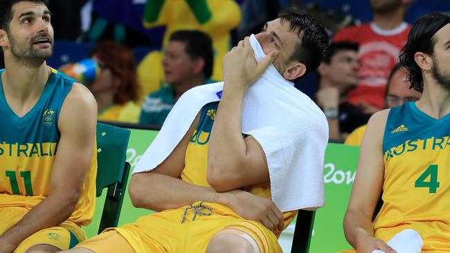 Andrew Bogut has a difficult outing against Spain.