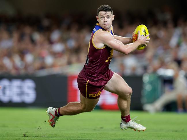 Lachie Neale will miss the Lions’ clash against Fremantle. Picture: Russell Freeman/AFL Photos via Getty Images
