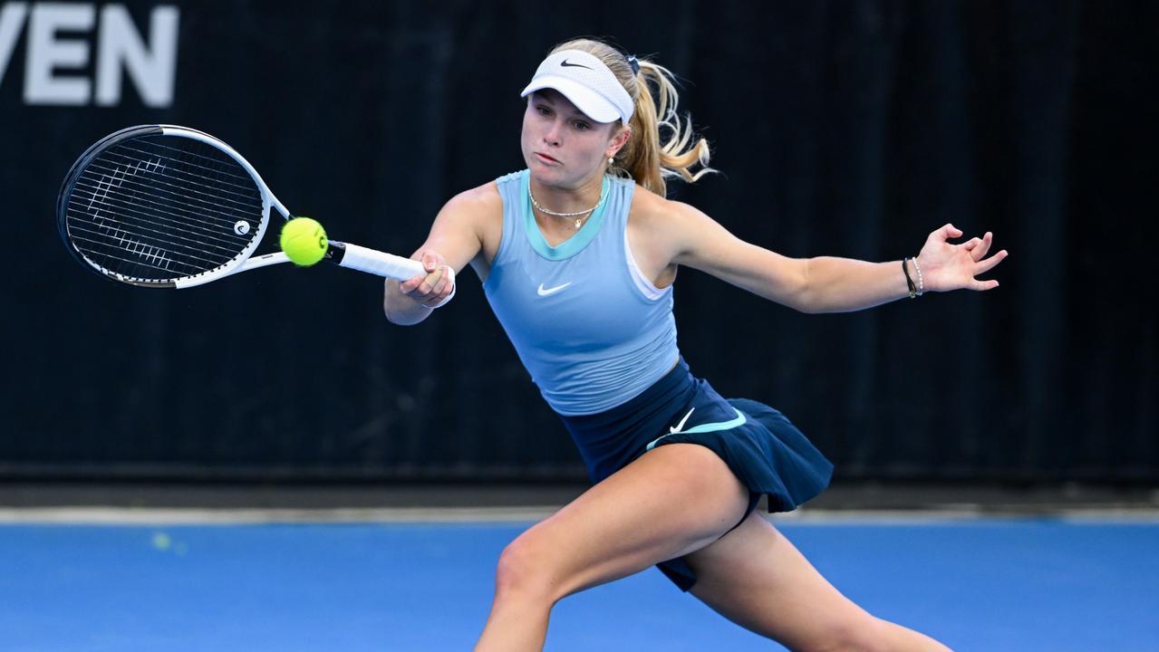 As well as the Australian Open main draw, Jones received a wildcard for the Adelaide International, where she beat China’s world No.37 Xinyu Wang 6-4, 6-0 in the first round. Picture: Mark Brake / Getty Images