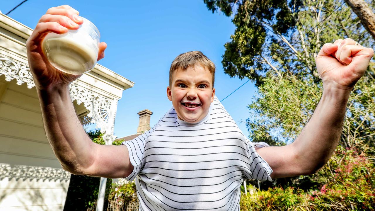 Teddy, 7, wants to grow big and strong. Picture: Tim Carrafa