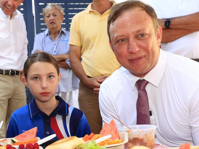 Premier Steven Miles at Meals on Wheels at Barlow Park as campaigning begins in Cairns for the day. Pics Adam Head