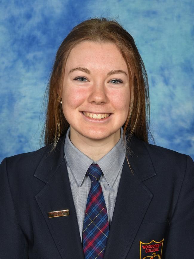 Woodcroft College Year 12 student Katie Woodmore, 17. Picture: Woodcroft College