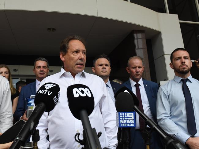 David Edwardson QC speaks to media outside court. Picture: (A)manda Parkinson