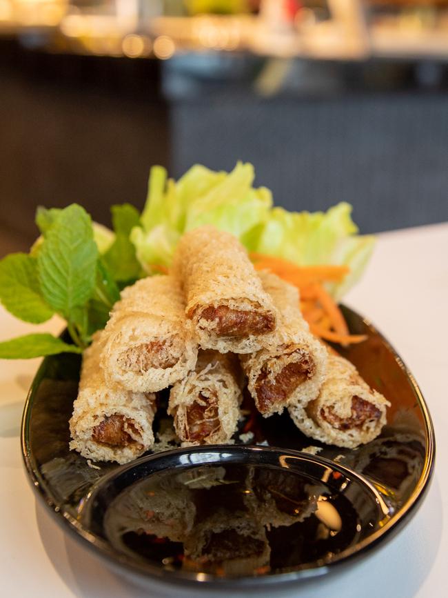 Cyclo’s tasty pork spring rolls encased in a crispy netted wrapper are always a winner. Picture: Linda Higginson