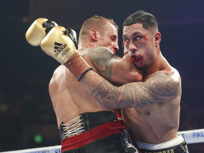 Jai Opetaia still has not returned to sparring after his bloodbath of a fight against Mairis Briedis. Picture: Peter Wallis/Getty Images