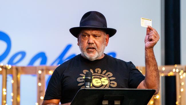 Voice to parliament supporter and Indigenous leader Noel Pearson speaks at the Marion Church of Christ, Mitchell Park, Adelaide on Sunday. Picture: Matt Turner.