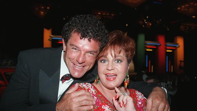 1997: Wills with former cricketer and TV host Mike Whitney at The Advertiser Sports Star of the Year awards.