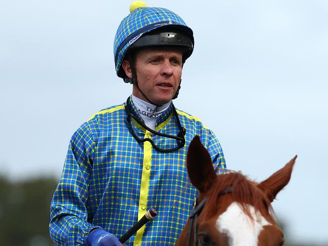 SYDNEY, AUSTRALIA - JUNE 15: Kerrin Mcevoy riding Franz Josef wins Race 9 Racing For Good On July 13 during Winter Cup Day - Sydney Racing at Rosehill Gardens on June 15, 2024 in Sydney, Australia. (Photo by Jeremy Ng/Getty Images)