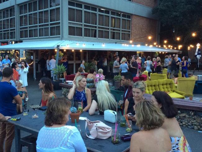 The Sunk cocktail bar at Narrabeen RSL club includes an outdoor seating area where live music was played.