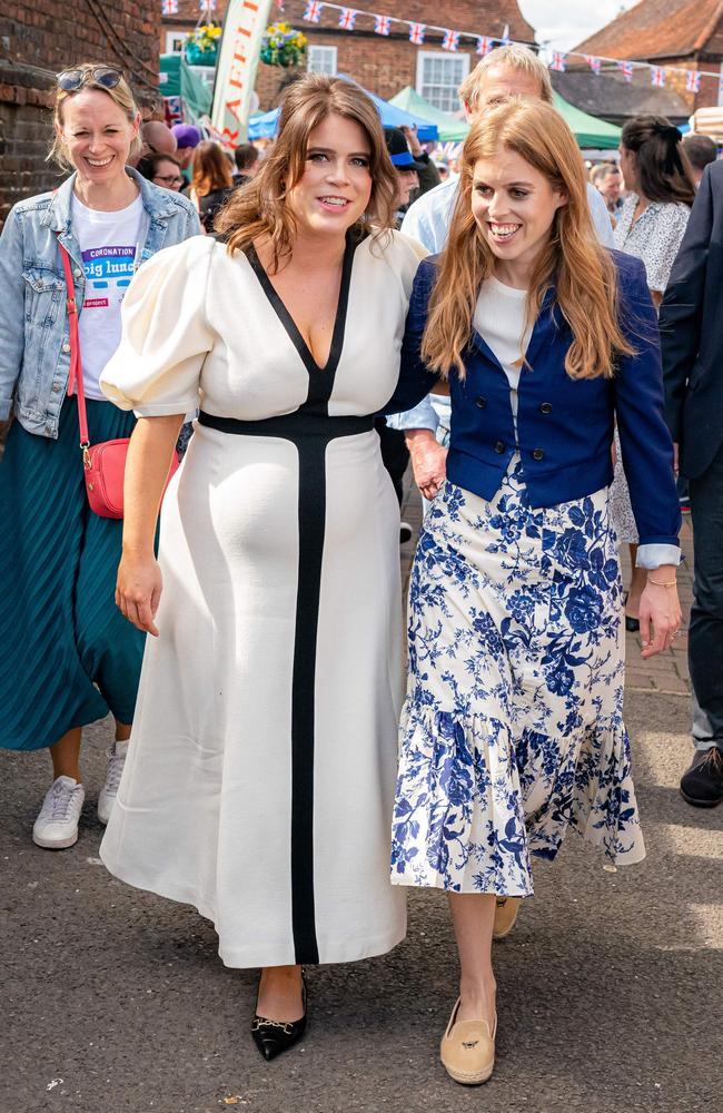 Britain's Princess Beatrice of York (R) and Britain's Princess Eugenie of York (L) at Windsor Castle. Picture: Ben Birchall / POOL / AFP