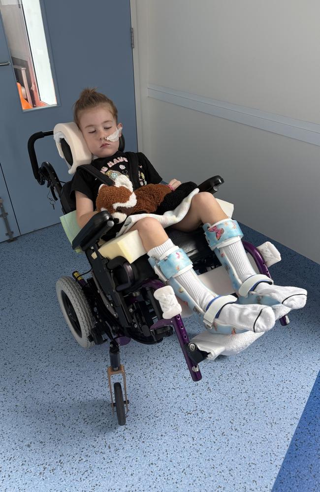 5 year old Indiana Fisher who is fighting ANE in Hobart.