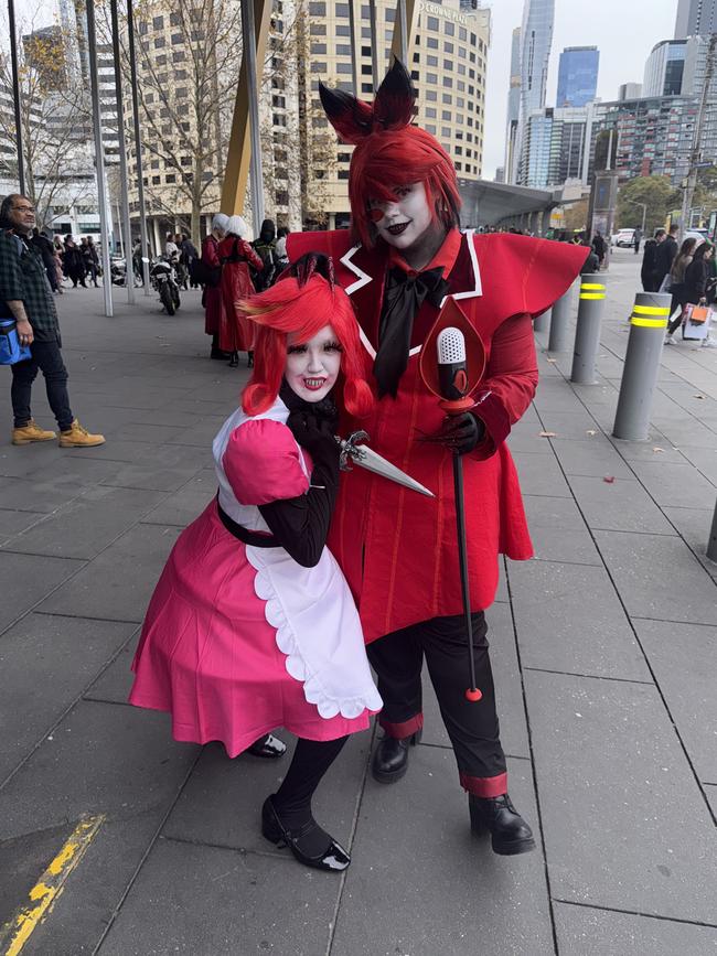 Jasmine Ell (@rnjcosplay) and Riley Stanley attend the Oz Comic Con Melbourne at the Melbourne Convention & Exhibition Centre on Saturday, June 07, 2025. Picture: Jack Colantuono