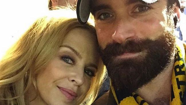 Kylie Minogue with now fiancee Joshua Sasse Picture: Instagram