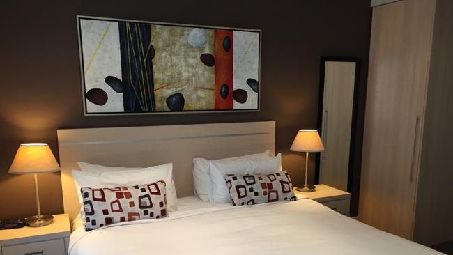 The bedroom has a luxe feeling about it. Picture: supplied