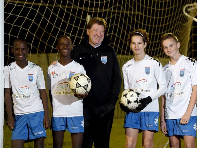 Greg Griffin feature.Greg Griffin as coach of U-15 side at White City. Photo: Sam Wundke.