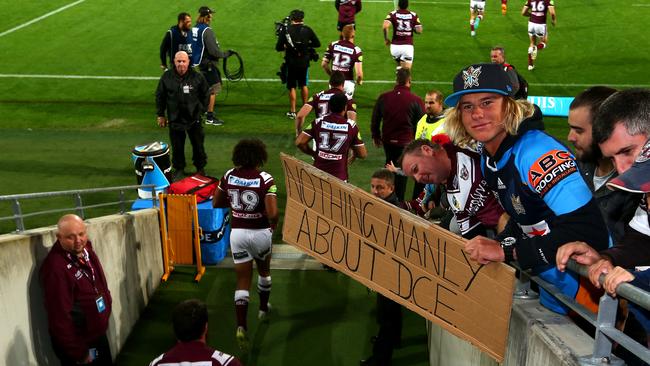 Titans share their feelings with DCE. (David Clark)