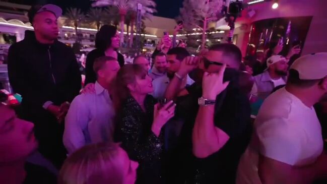 Taylor Swift and Travis Kelce share kiss at victory party in Vegas 