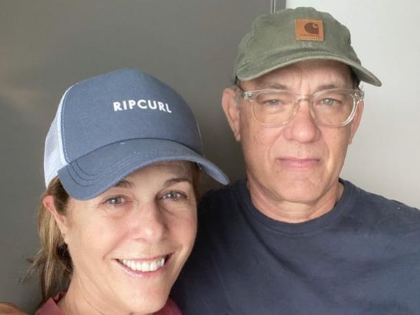 Tom Hanks and wife Rita Wilson at Gold Coast University Hospital.