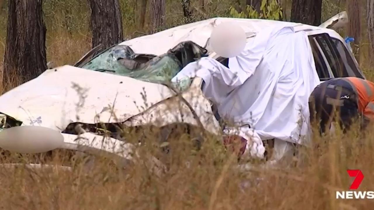 The car was filled with personal possessions as the couple have been moving from Mackay to Brisbane. Picture: 7News Mackay