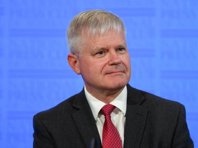 Deloitte Access Economic's Chris Richardson at the National Press Club in Canberra. Picture: AAP