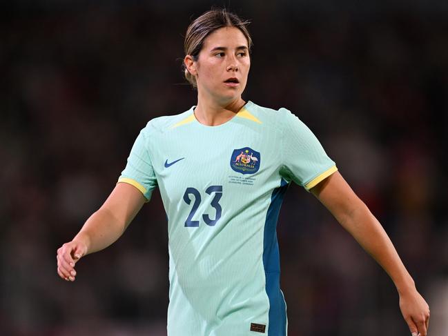 Kyra Cooney-Cross scored an outrageous goal against Germany. Picture: Frederic Scheidemann/Getty Images for Football Australia