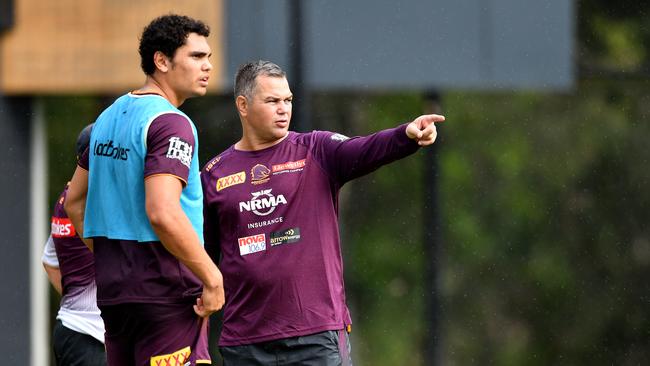 Coates is one of four Broncos debutants this afternoon. AAP Image/Darren England.