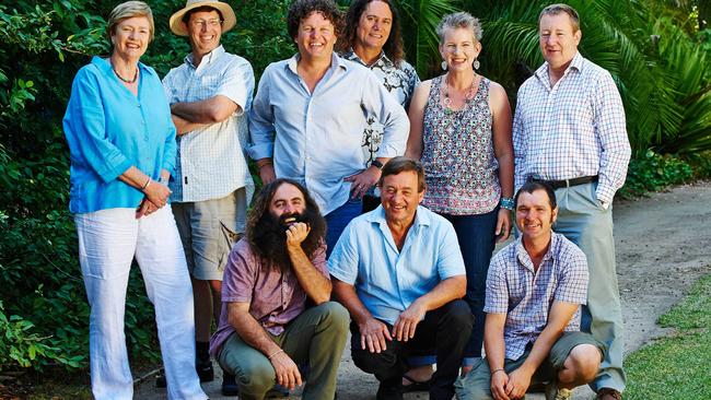 Hort topic ... Costa with the Gardening Australia presenting team. Picture: ABC TV