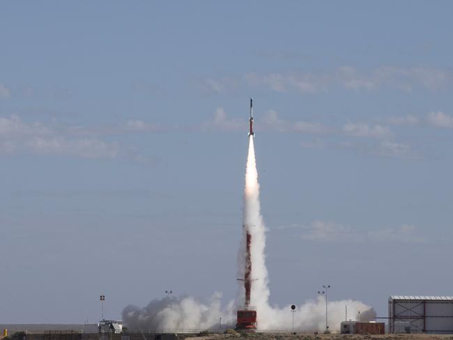 A rocket launches successfully at the Woomera Test Range in South Australia in 2016. Picture: Supplied