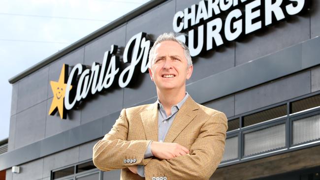 Chief executive of Carl's Jr Jason Marker. Picture: Steve Pohlner