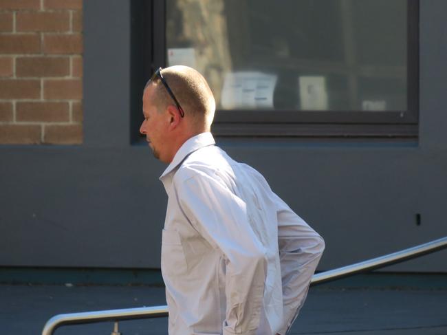 Andrew Peter Franklin, 33, of The Entrance, leaving Wyong Local Court where he is facing one count of manslaughter. Picture: supplied