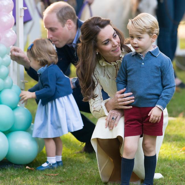 On tour in Canada with Prince George and Princess Charlotte in 2016. Picture: Pool/Sam Hussein/WireImage