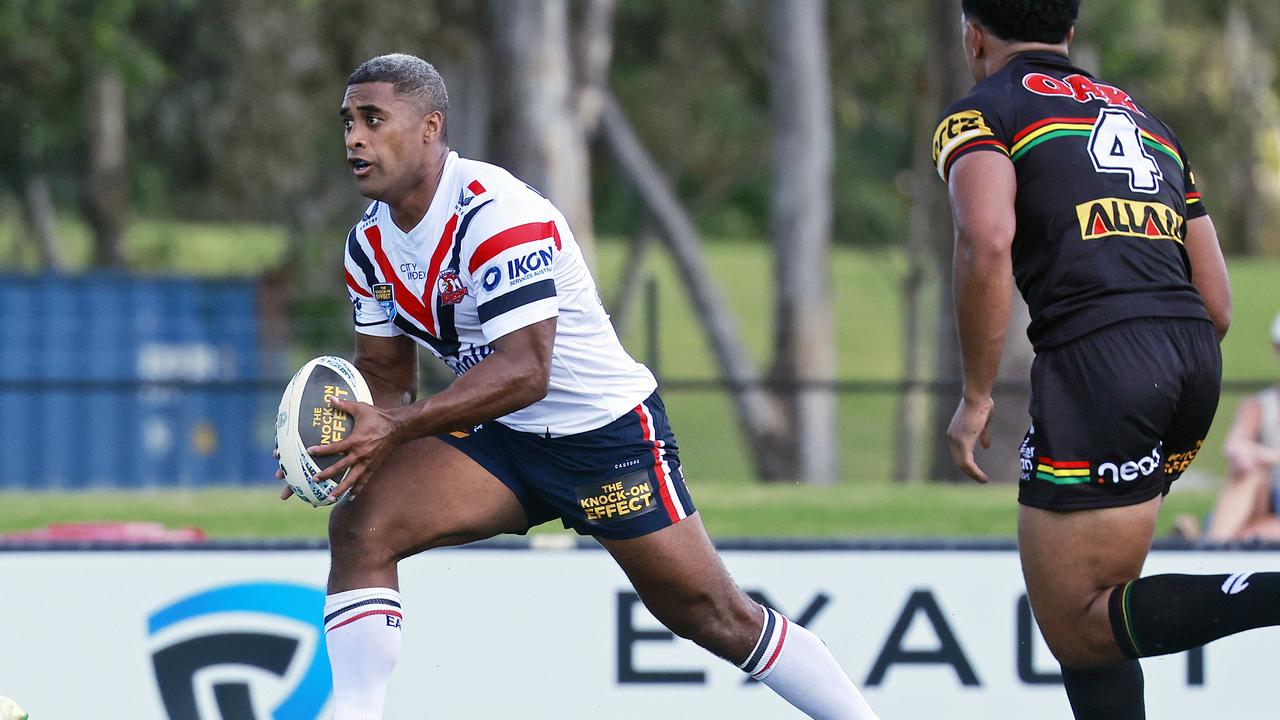 WEEKEND TELEGRAPH - 9/3/24 MUST CHECK WITH PIC EDITOR BEFORE PUBLISHING - Penrith Panthers host Sydney City Roosters in reserve grade at ST MaryÃ&#149;s this afternoon. Michael Jennings pictured. Picture: Sam Ruttyn