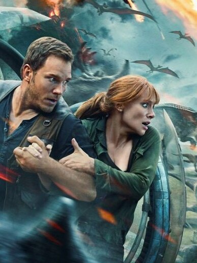 Chris Pratt and Bryce Dallas Howard in Jurassic World: Fallen Kingdom.