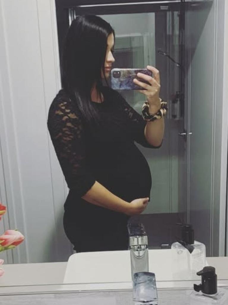Flanigan regularly posted images of her pregnancy on her social media accounts. Picture: Instagram
