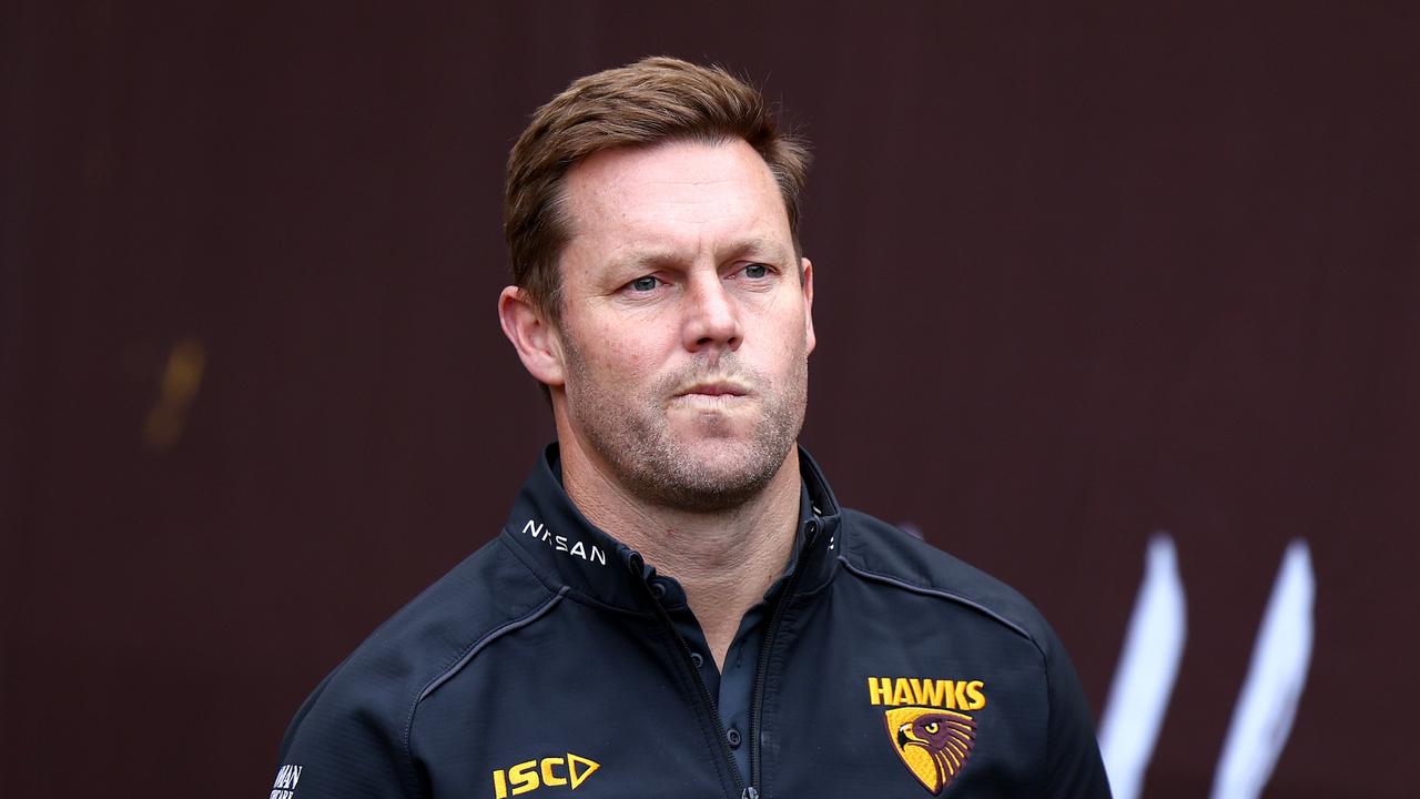 Sam Mitchell calls out racist AFL trolls in press conference after Hawthorn Hawks win over Adelaide Crows | The Mercury