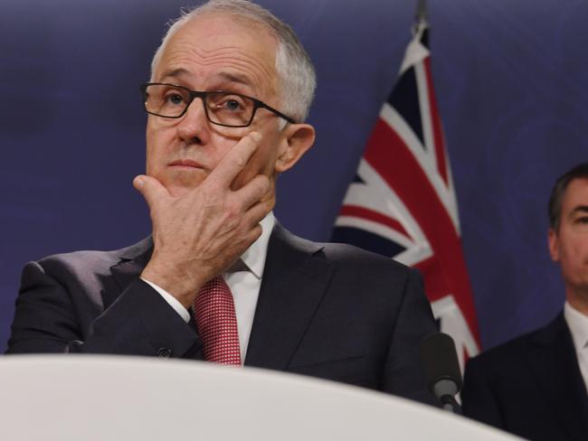 Prime Minister Malcolm Turnbull addresses the media following counter terror raids. Picture: Sam Mooy/AAP