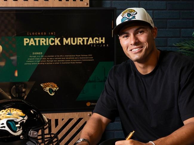 Former Gold Coast Suns player Patrick Murtagh has signed with NFL club Jacksonville Jaguars. Picture: Taken from Jacksonville Facebook page.