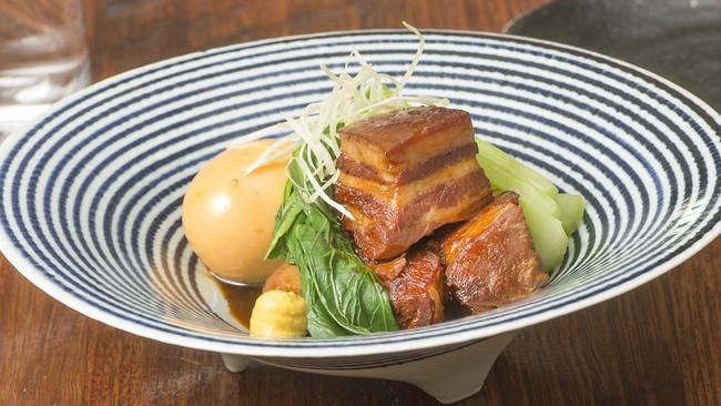 Slow braised pork belly is rich and delicious.