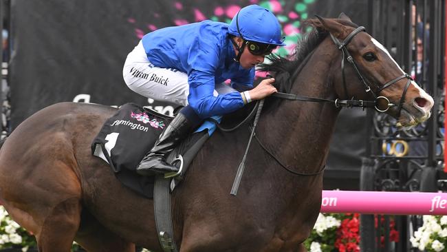 Francis Of Assisi powered to victory in the Queen Elizabeth Stakes on Saturday.