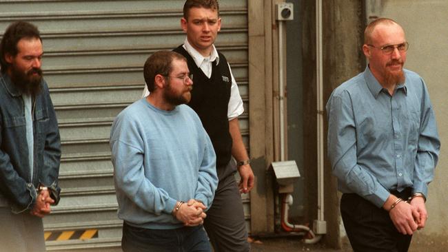 Snowtown serial killing convicts Mark Ray Haydon, John Justin Bunting and Robert Joe Wagner. Picture: Brodie Campbell