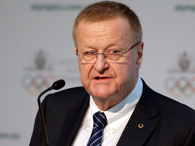 SYDNEY, AUSTRALIA - MAY 07:  AOC President and IOC Vice President John Coates speaks during the 2016 Australian Olympic Council Annual General Meeting at Museum of Contemporary Art on May 7, 2016 in Sydney, Australia.  (Photo by Mark Metcalfe/Getty Images for the AOC)