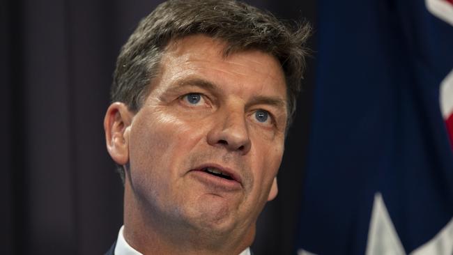 Energy Minister Angus Taylor will announce a new government fuel strategy alongside the PM on Tuesday. Picture: NCA NewsWire / Martin Ollman