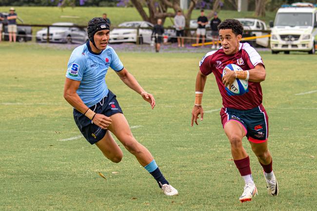 Hemi Rakuita. Super Rugby Under-16 action between the Queensland Reds and New South Wales Waratahs. Picture courtesy of James Auclair.