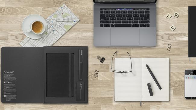 The Moleskine Smart Writing set in its box.