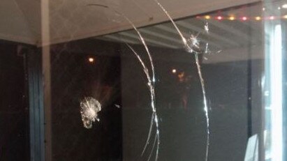 Vandalism at Great Northern Barramundi Men's recently opened shopfront at Larapinta, the future of which hangs by a thread. Picture: Facebook