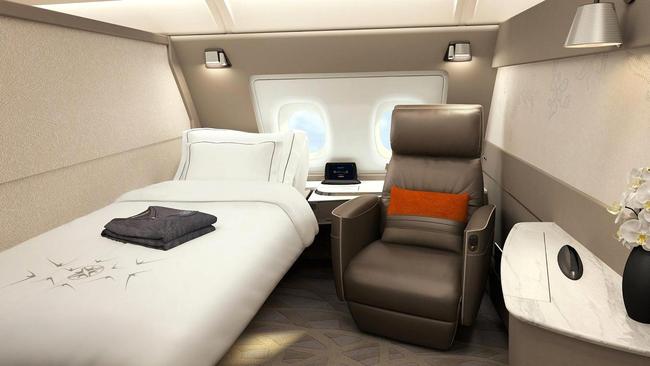 New and improved Suites on the Singapore Airline A380. Picture: Singapore Airlines.