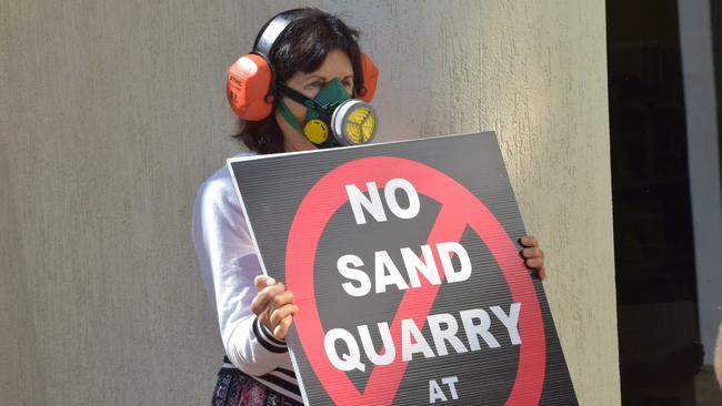 PROTEST: About 200 people gathered in Nambour to appeal to councillors to reject a sand mine proposal.